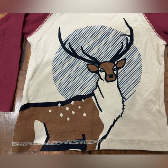 Tea Collection Winter Reindeer Buck Deer Stag Long Sleeve Shirt, Boys Size 2 - Picture 5 of 8